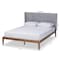Baxton Studio Edmond Grey Upholstered and Ash Walnut Wood Full Size Platform Bed 164-10665 - alternate 10